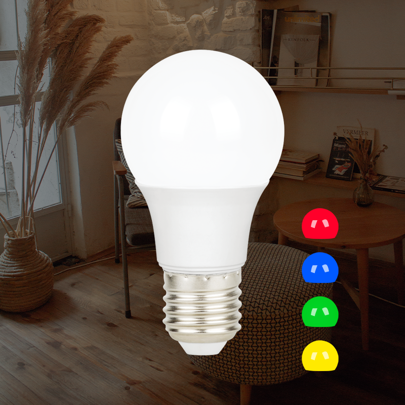China Wholesale Led Filament Candle Bulb Quotes Pricelist - LED Bulb with Four Color Lamp Cover   – Red100